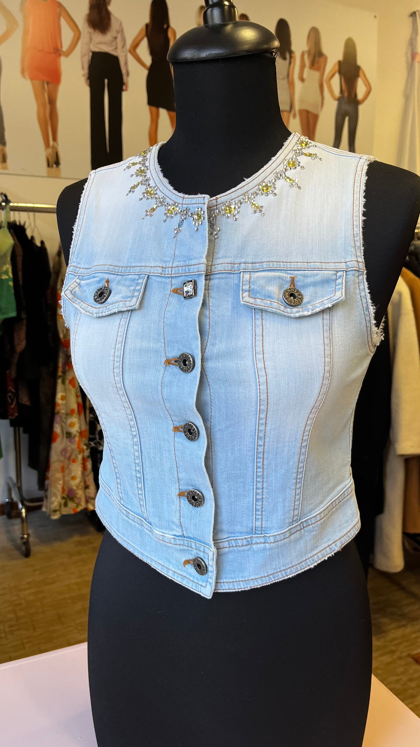 Gilet in denim Denny Rose