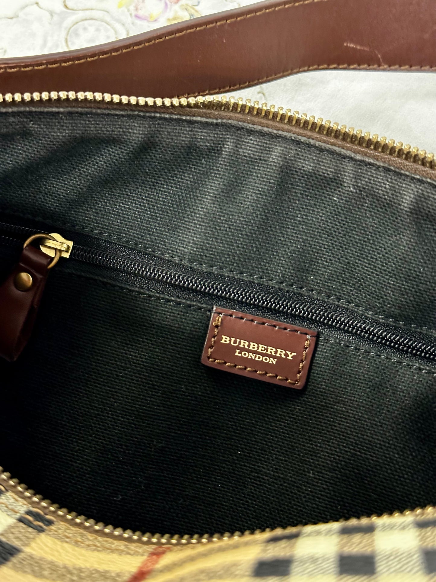 Burberry Haymarket Check Barrel Bag