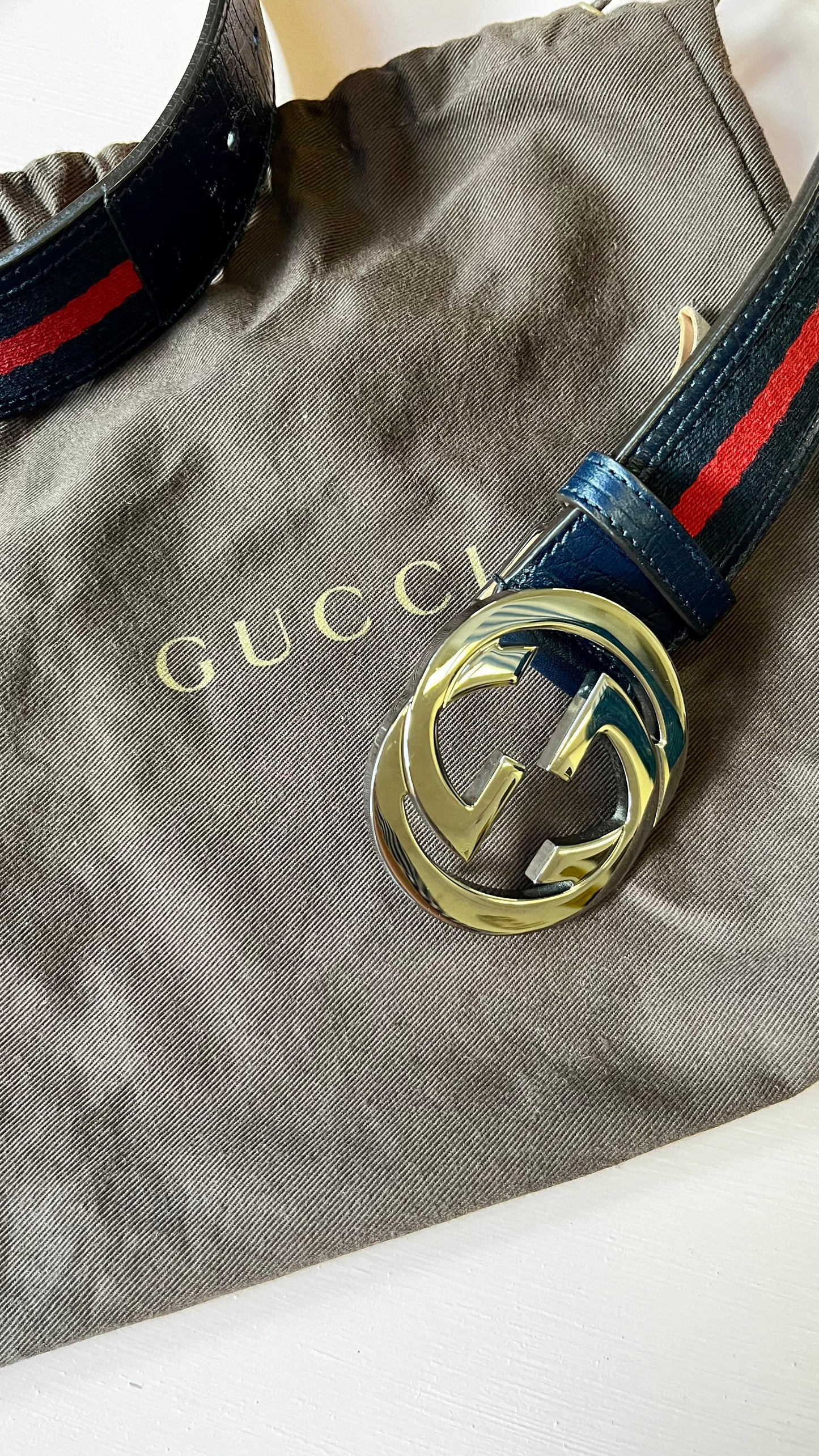 Cintura Gucci Web Palladium