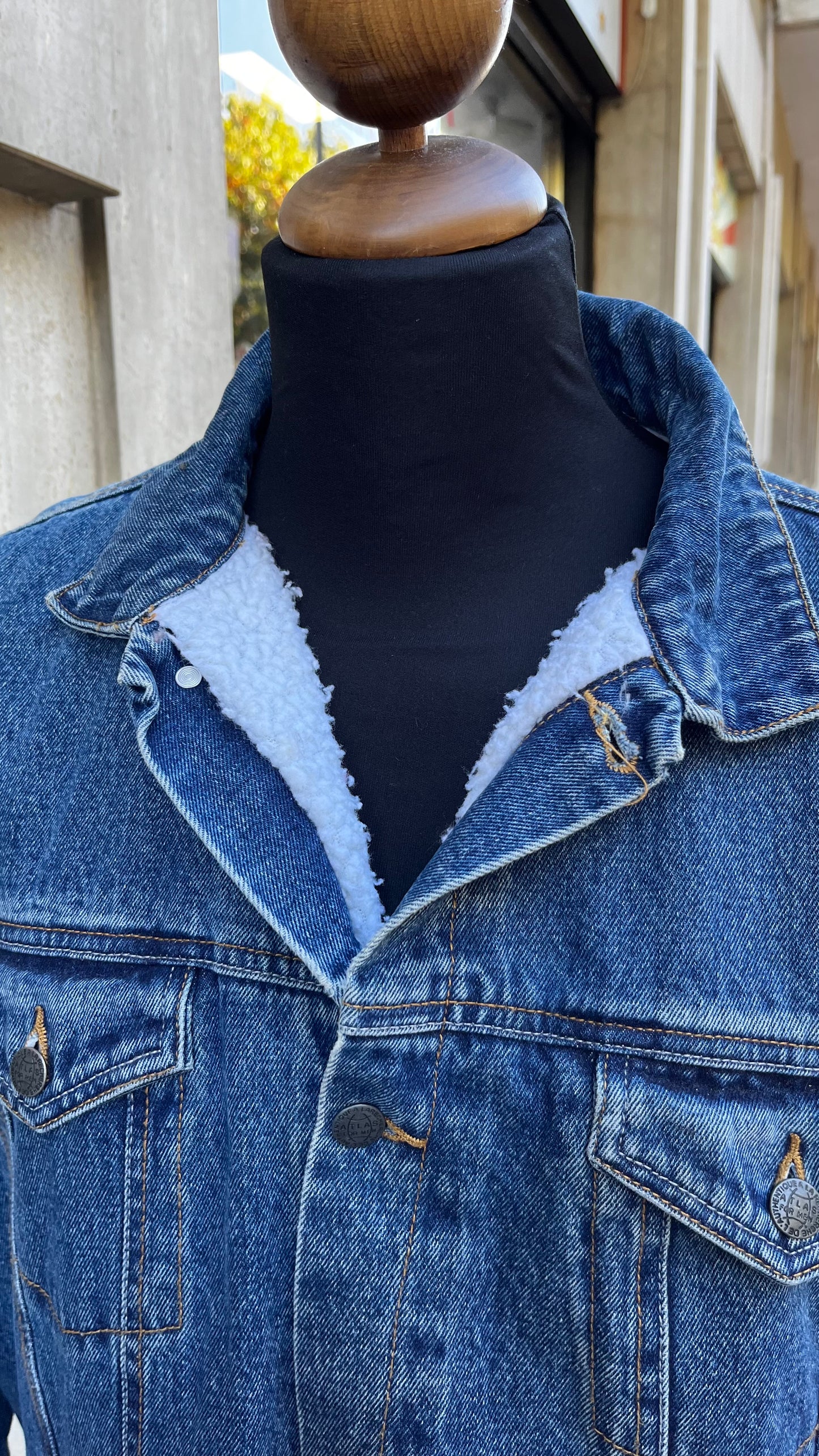 Giacca in denim con pelo