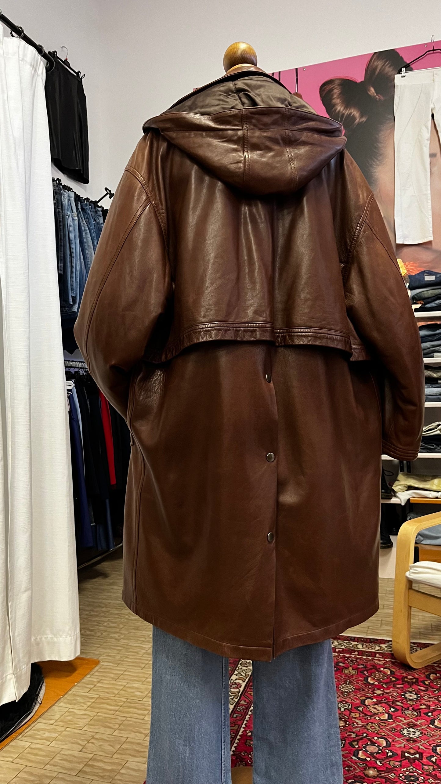 Cappotto in pelle vintage