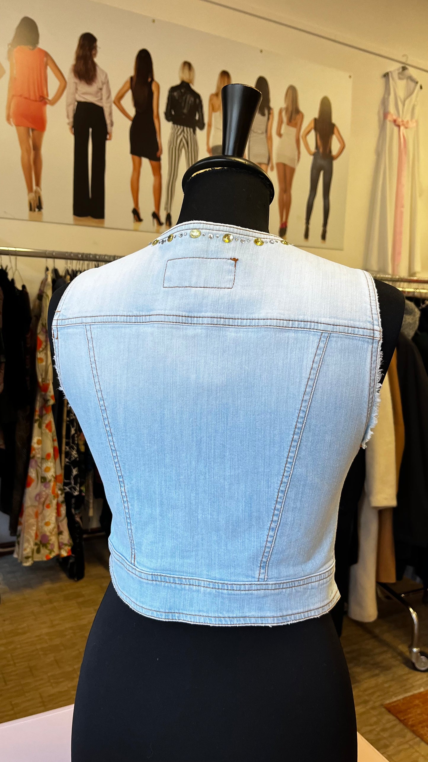 Gilet in denim Denny Rose