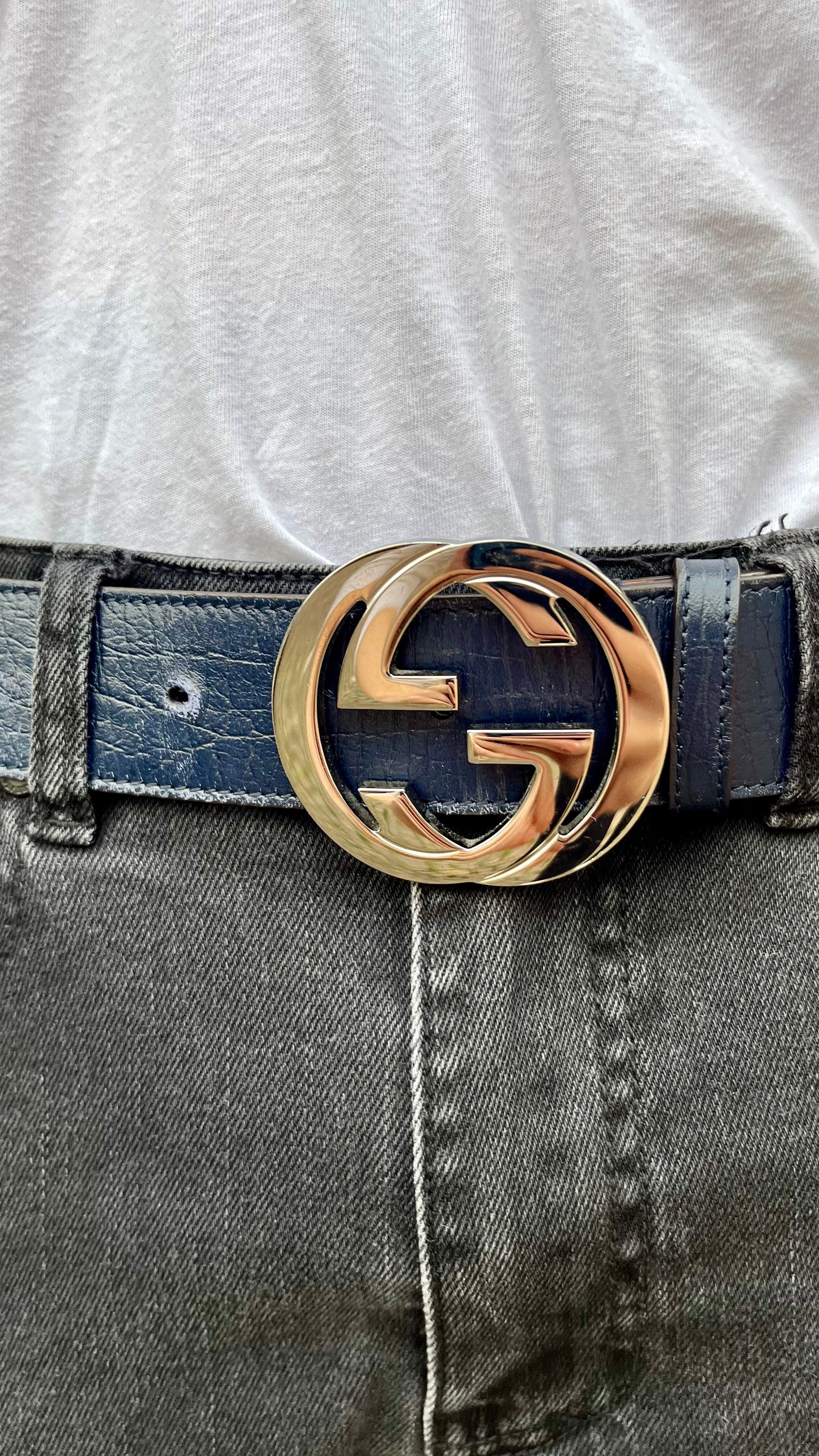 Cintura Gucci Web Palladium