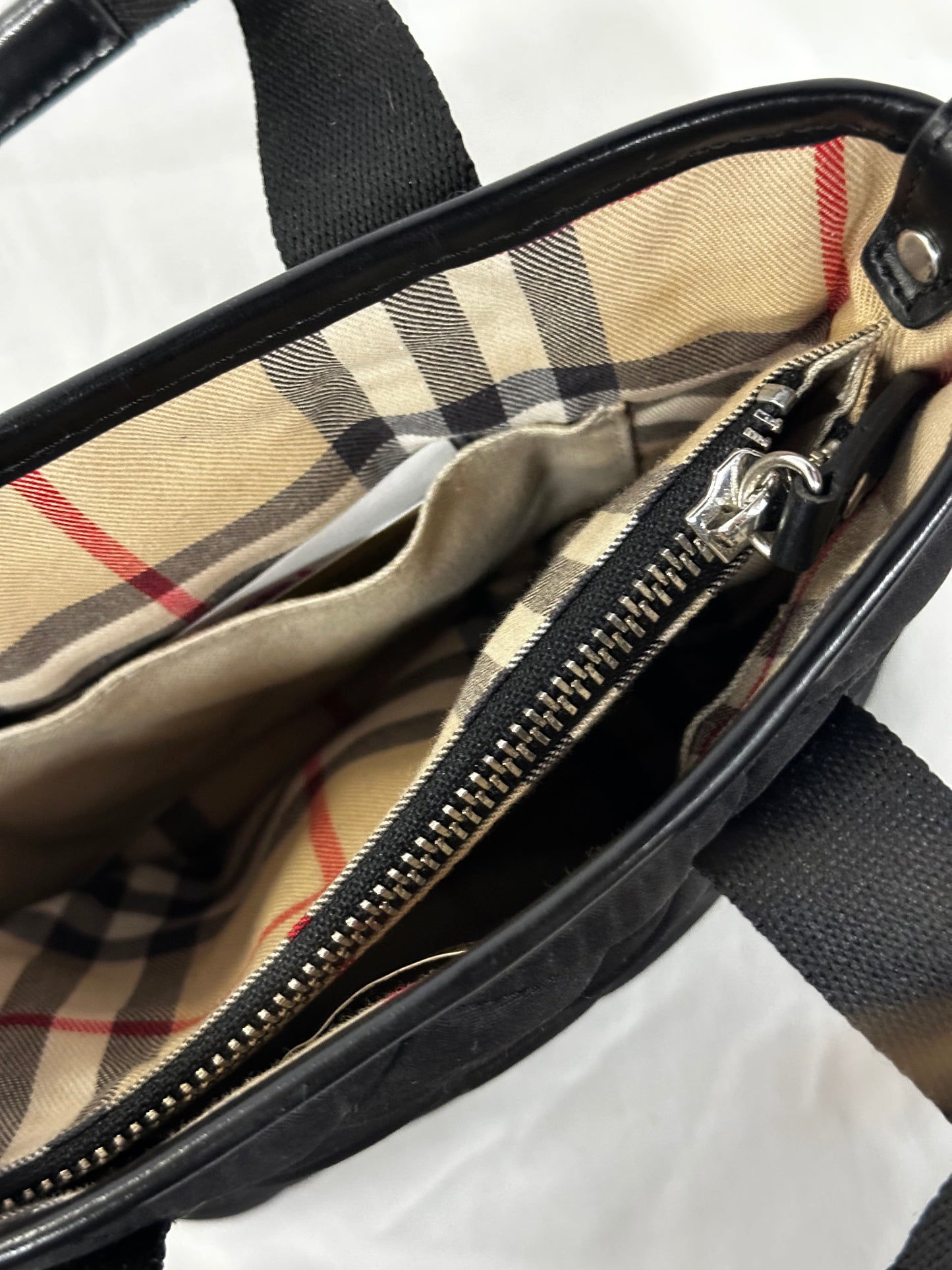 Burberry Quilted Nylon Tote Bag