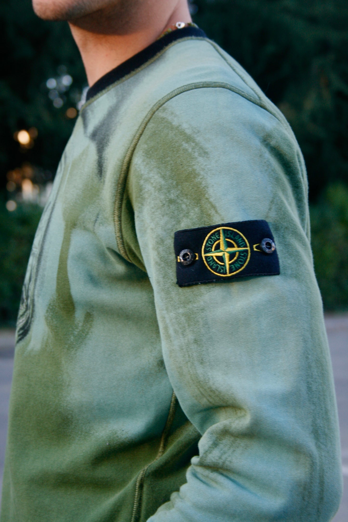 Felpa Stone Island Bushed Organic Cotton Fleece