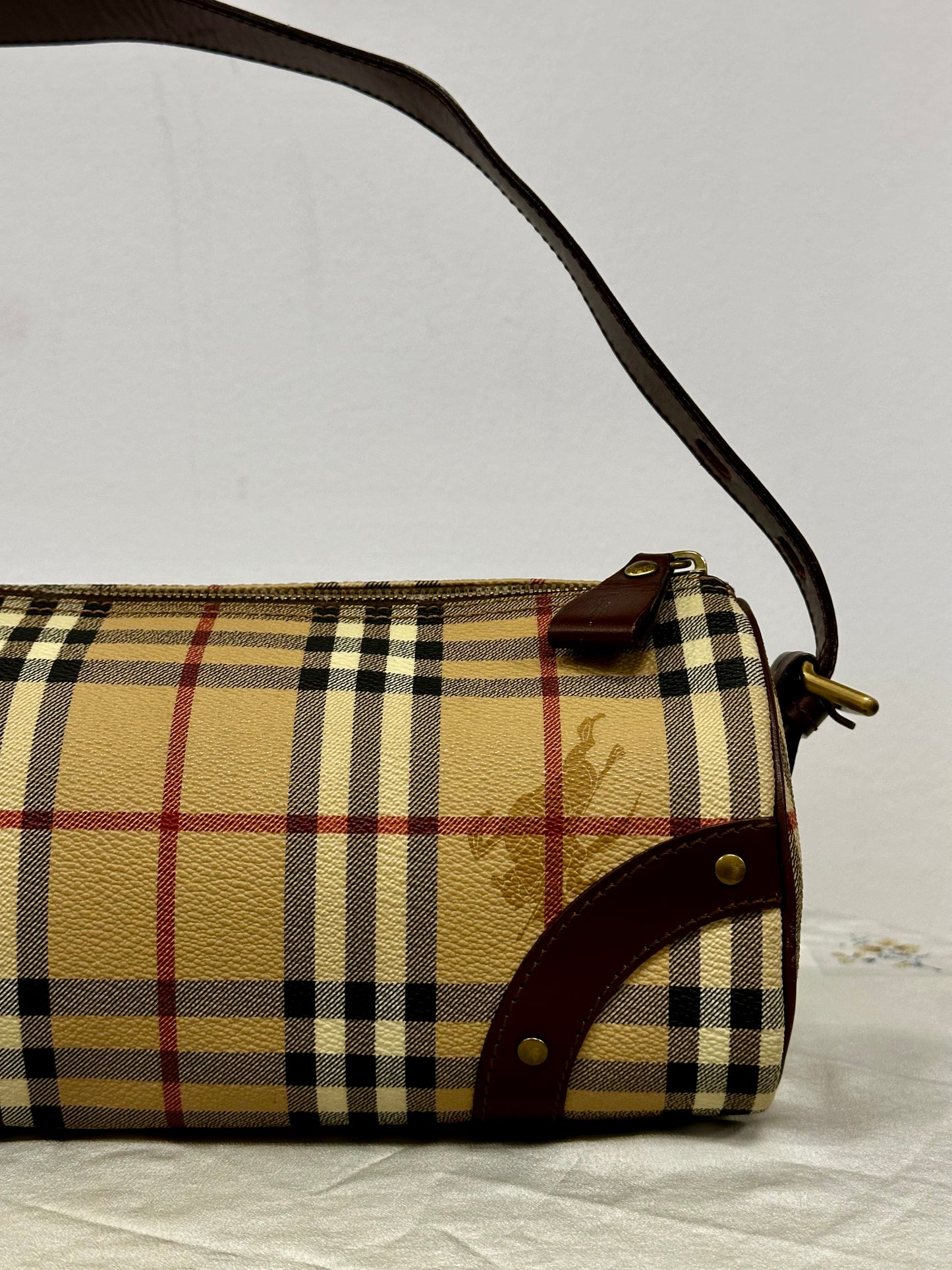 Burberry Haymarket Check Barrel Bag