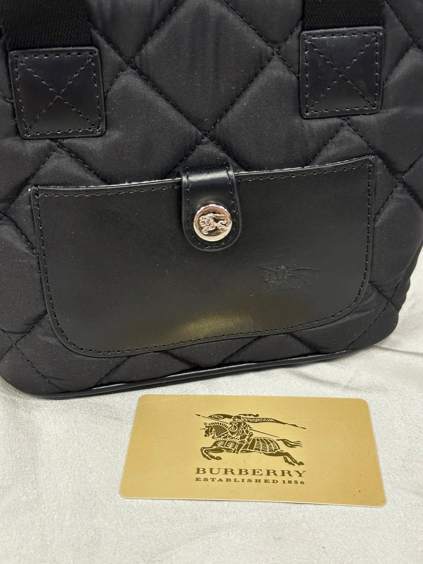 Burberry Quilted Nylon Tote Bag