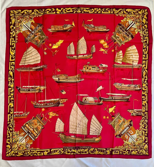 Foulard HERMES in seta cm 90x90 anni '60